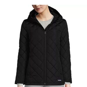Lands' End Black Quilted Jacket